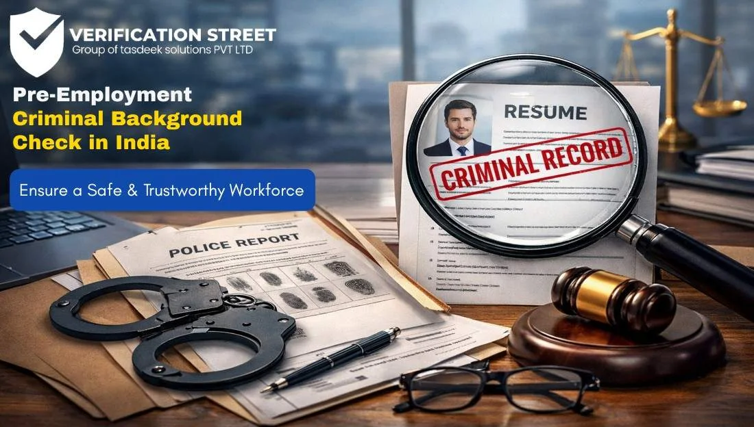 Pre-employment Criminal Background Check process for safe hiring by HR team in India
