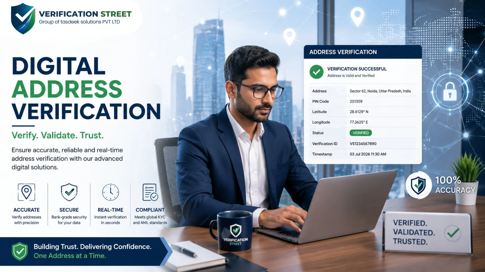 Digital address verification for secure employee background checks with fast, accurate, and compliant address validation.