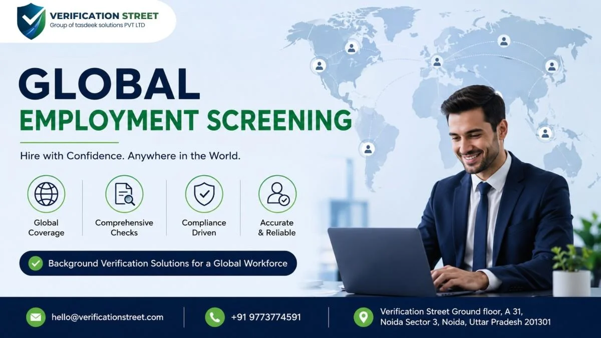 Global employment screening and local employment screening process for employee background verification, criminal record checks, and international hiring compliance.